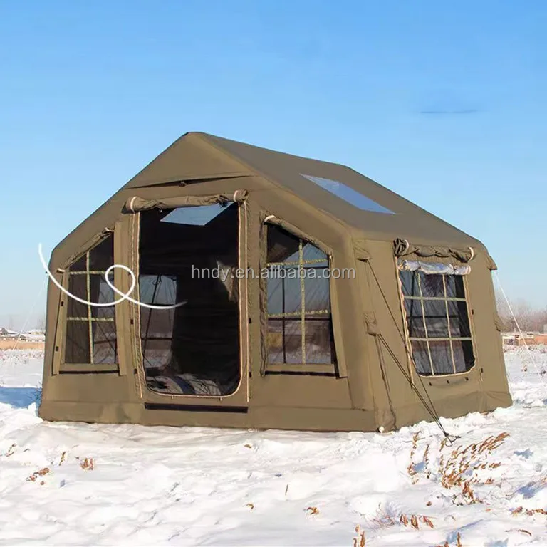8.0+8.8 Hot Selling Design Green Air Tent Outdoor Camping Family Inflatable Tent