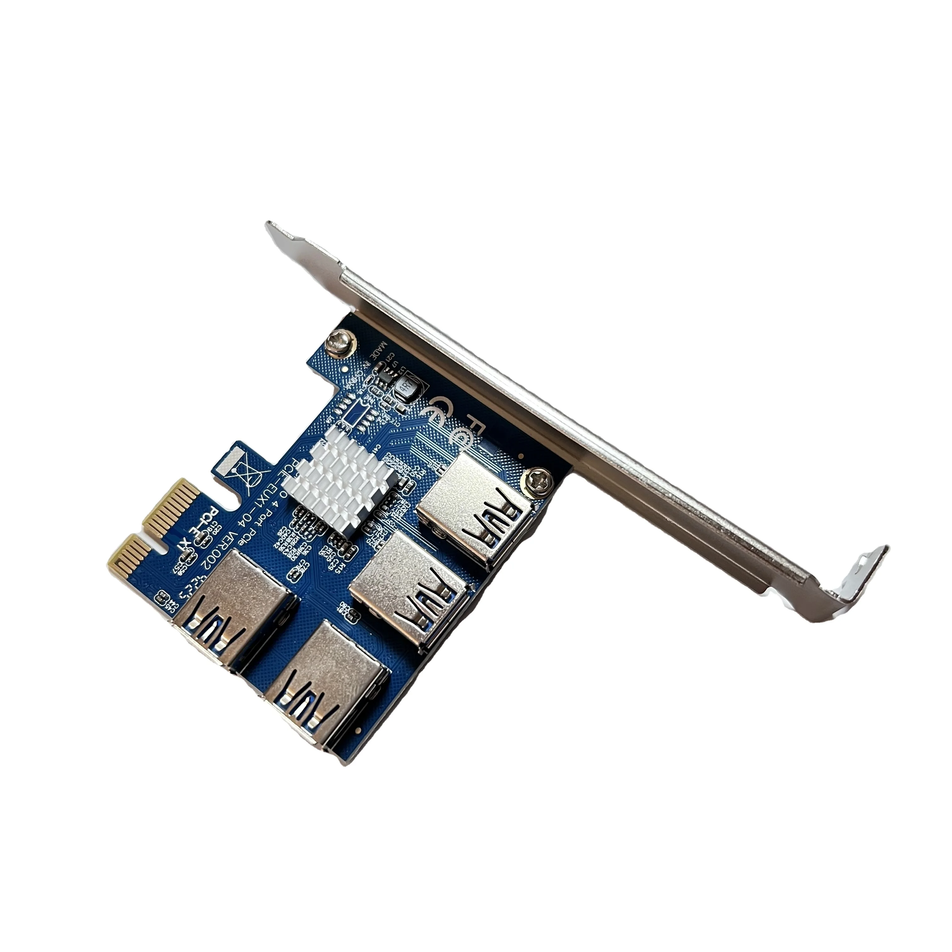Горячая Распродажа! Карта PCIe 1 до 4 PCI Express 16X Райзер-карта PCI-E 1X слот 4 PCIe внешняя PCIe 1 до 4 портов USB 3,0 карта адаптера