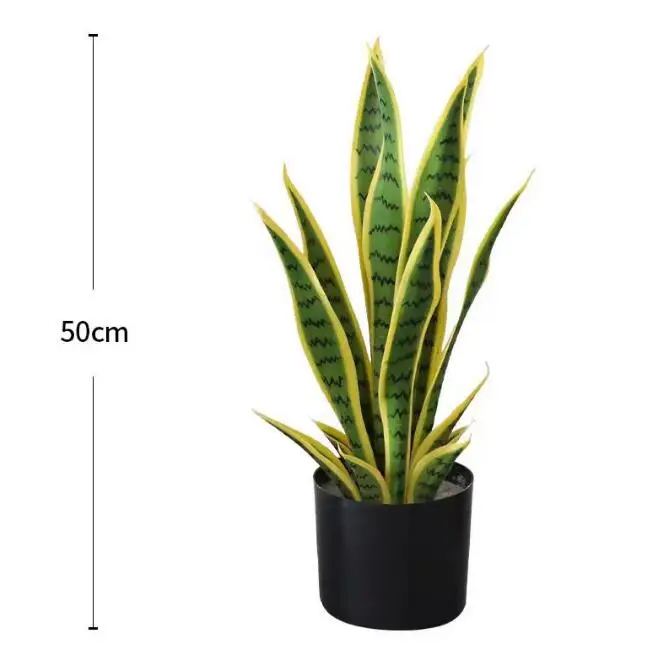 Оптовая продажа разные размеры искусственные деревья змеиные растения Sansevieria имитация зеленого топиария