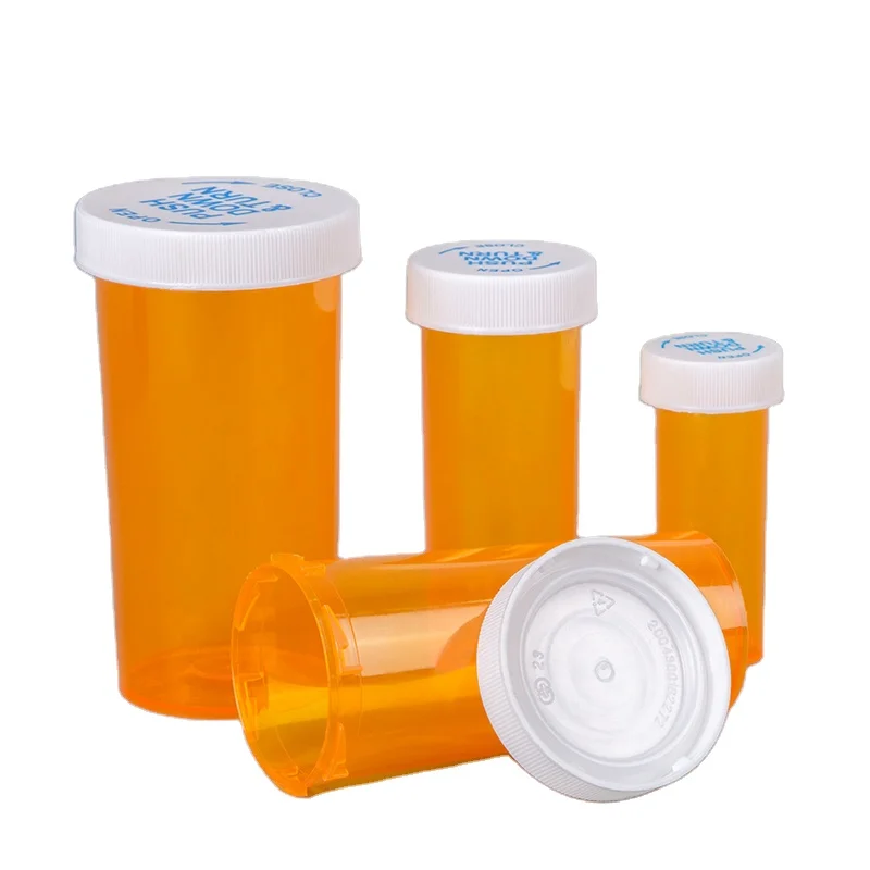 8dr 30 ml  PP plastic bottle child resistant cap vial Robot vial  pharmacy bottle child resistant bottle