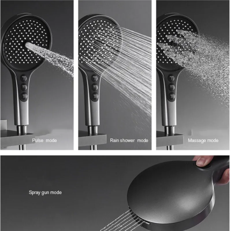 Роскошный настенный скрытый Термостатический смеситель для душа 4 способа