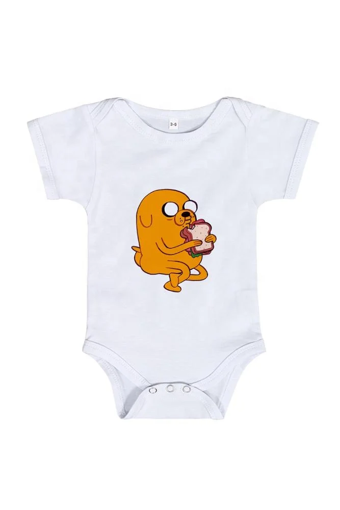 Wholesale low  MOQ Customized Key Logo Item short Sleeve  unisex baby romper Black Knitted Oem  with logo printed