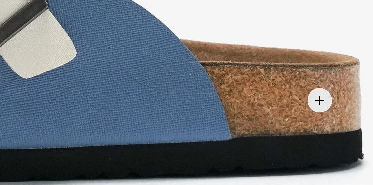 Customized Footcare Men 38-46 Microfiber Upper Slippers Cow Leather Latex Pad Midsole Slip On Cork Slide Sandals