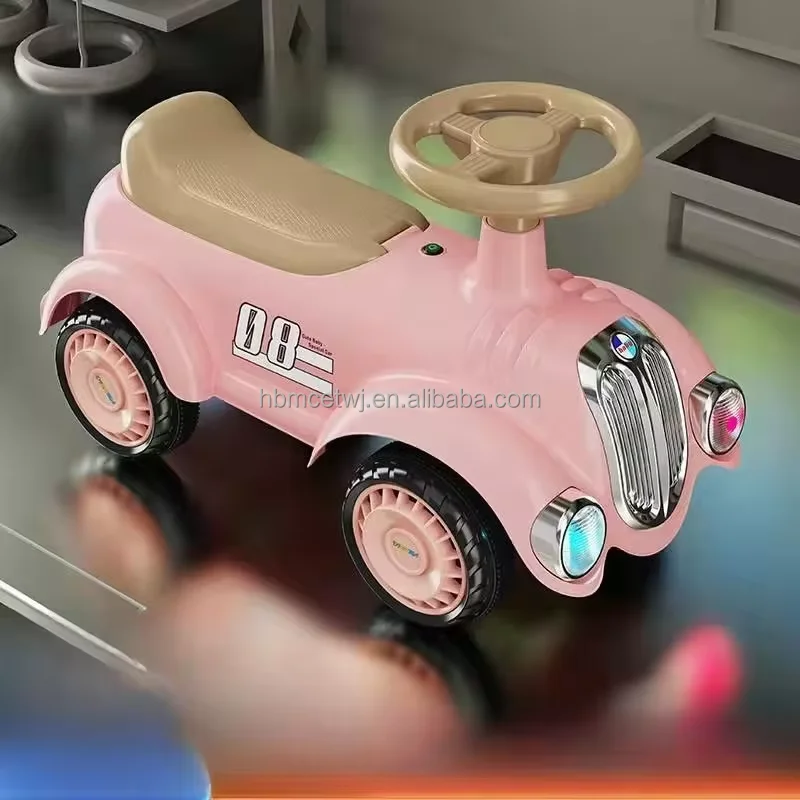 New Model Music Light Early Education Toy Hobbies Baby Sliding Vehicle 4 Wheel Kids Ride On Car For Toddler Balance Training