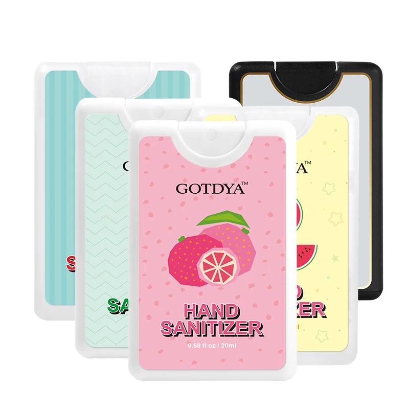 
Wholesale Travel Size Custom Mini Portable Card Shape Spray Waterless Pocket Hand Sanitizer 
