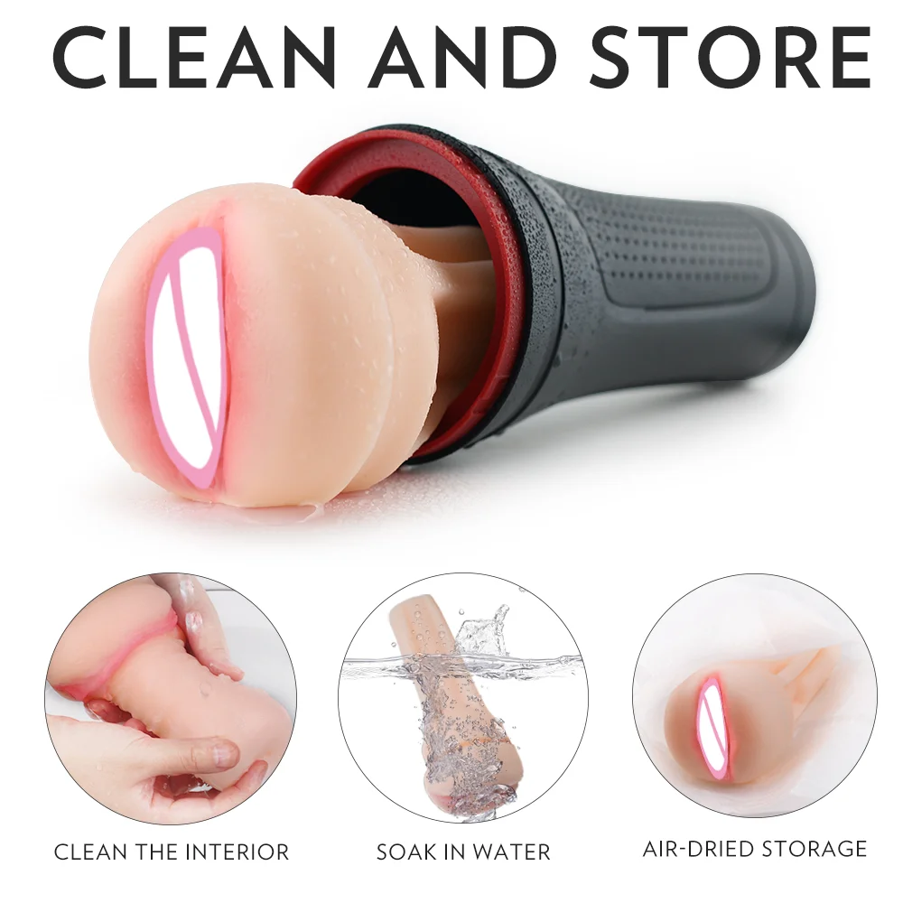 S-HANDE silicone pocket pussy vagina male Flashlight masturbation machine cup men masturbators sex toys for men masturbating