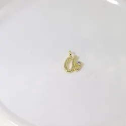 2022 New Fashion Brass Copper Alphabets Design 18K Gold Plated Jewelry Making Letter Charm For Accessories