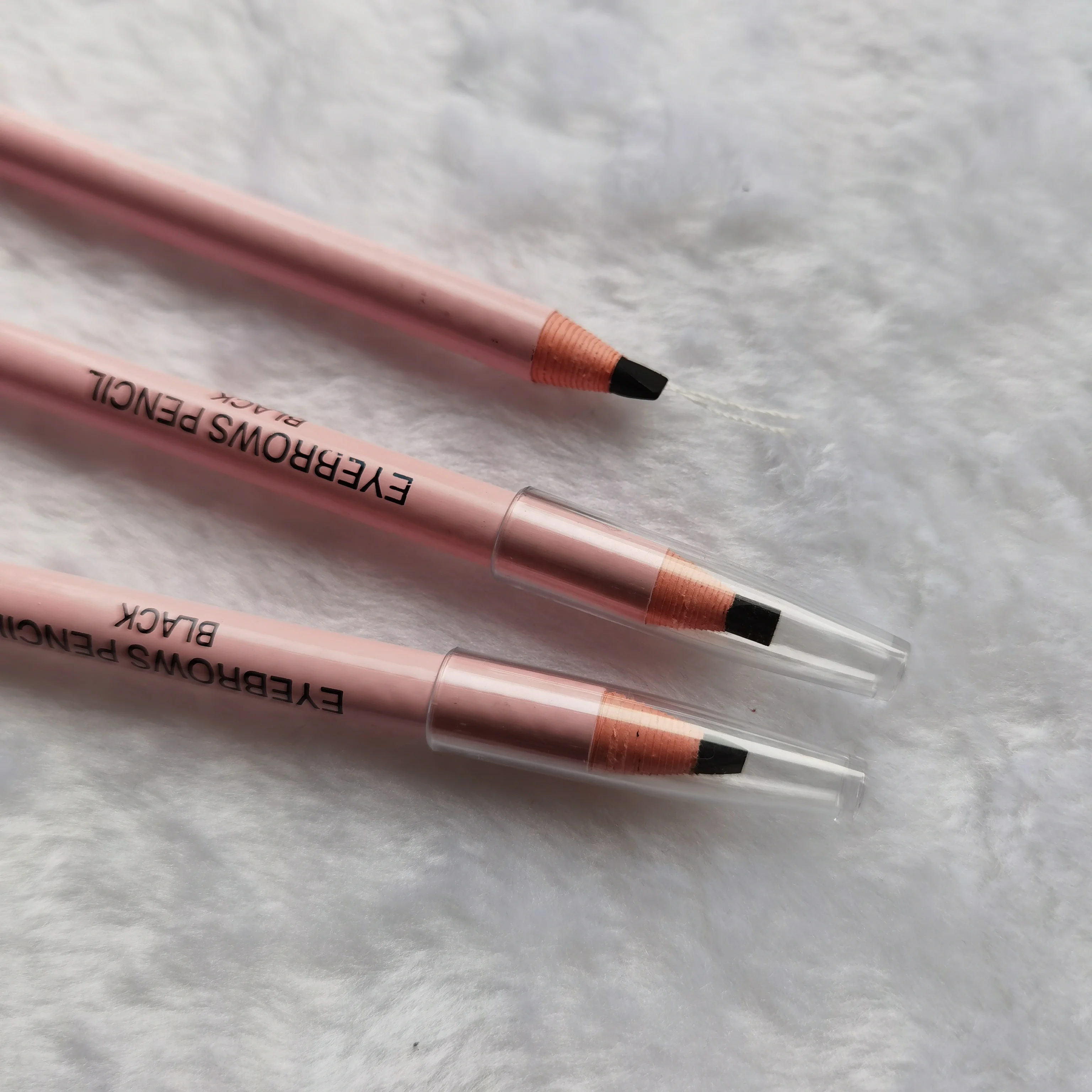 Private Label Pink Pull Line Eyebrow Pencil with 6 Color Options for Eyebrow Makeup Brow Pencil