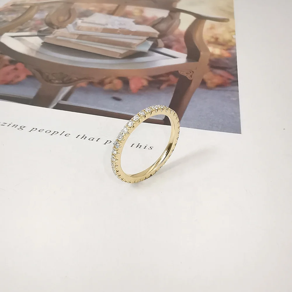 Wholesale Luxury Design 14K Solid Gold Ring With Natural Diamond Rings Women Jewelry For Gift Fine Jewelry