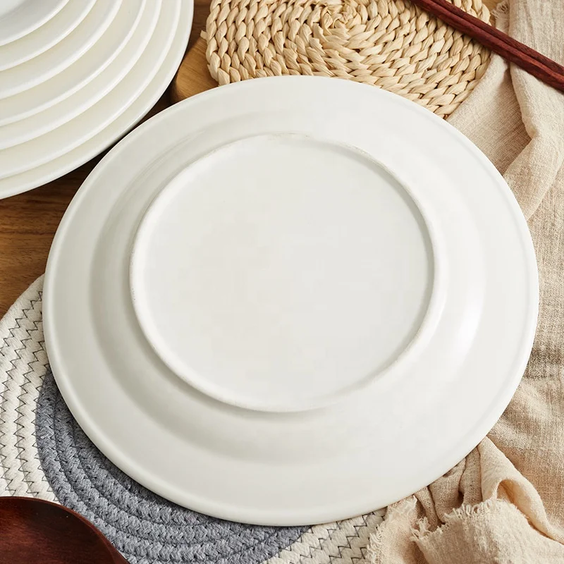 Bisque ceramics unpainted wholesale restaurant stocklot ceramic plates ceramic rustic tableware stacking dishes