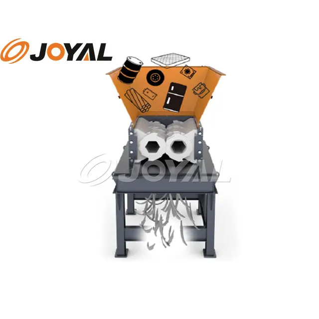 Double Shaft Tire Crusher Scrap steel Shredder Machine Mini Paper Shredder