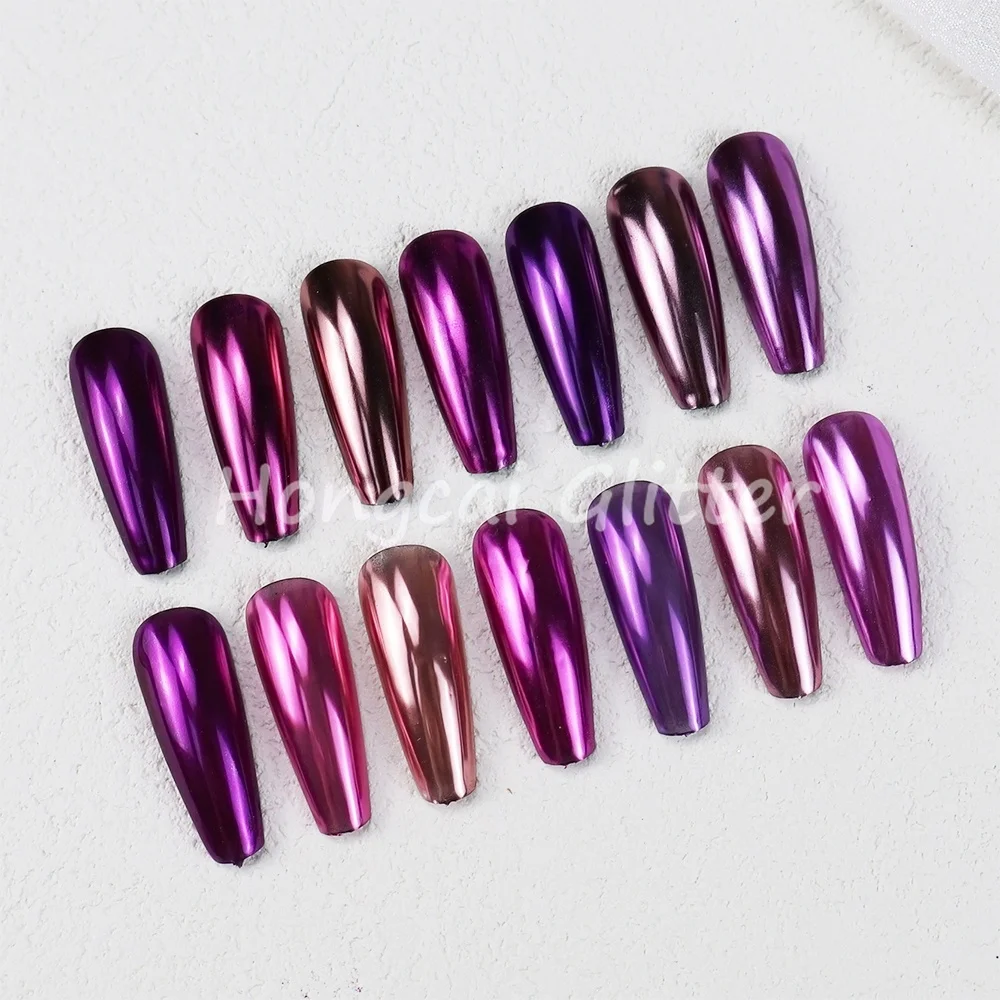 metallic effect shine nail mirror pigment chrome powder 27 colors DIY nails art
