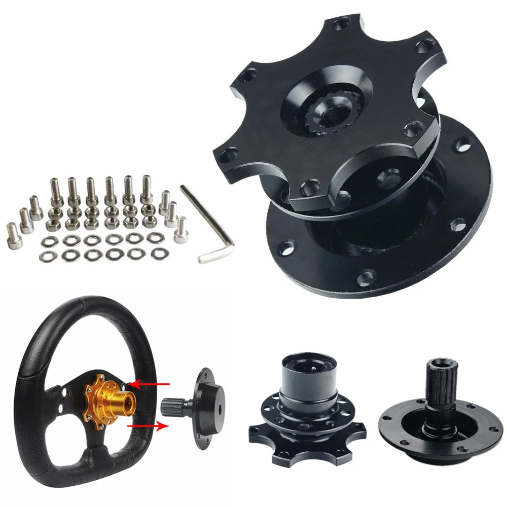 New Racing Self Lock Pop Off Steering Wheel Quick Release Adapter, Racing Steering Wheel Hub Boss Kit