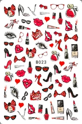 High Quality Professional Nail Art DIY 3D Art Polish Stickers Decorations Art Gel Nail Stickers for valentine nail sticker