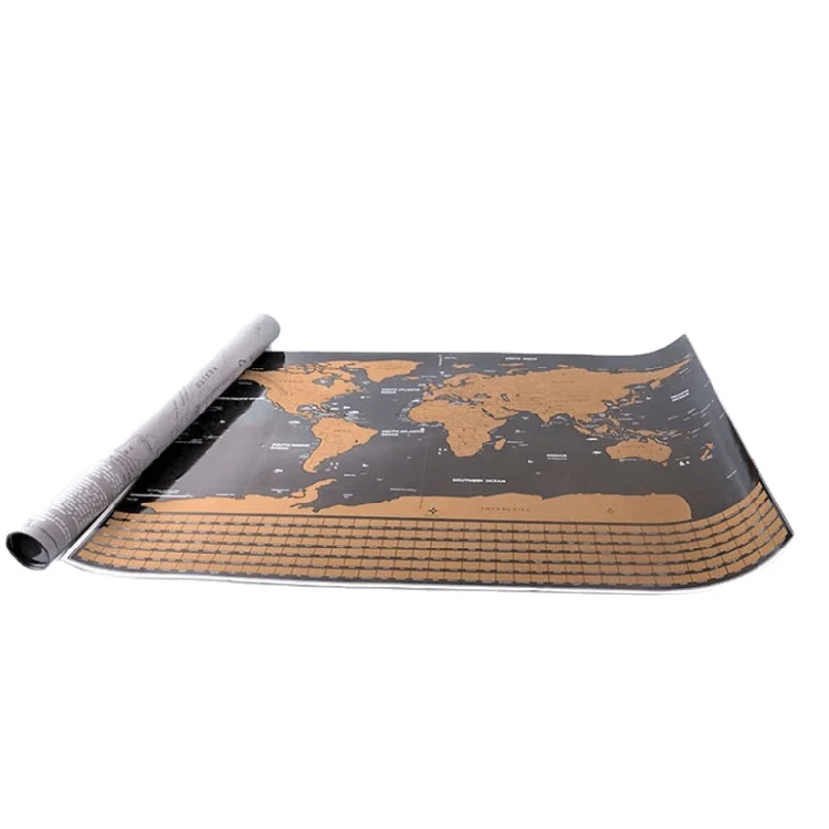 Удивительный Рождественский подарок карта путешествия мира океан с особыми флагами