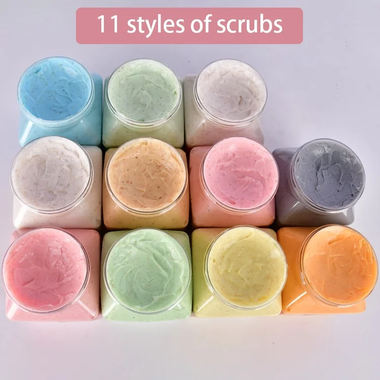 wholesale custom private label FEICAOJI body care bodyscrub  skin care whitening exfoliating coconut fruit  scrub