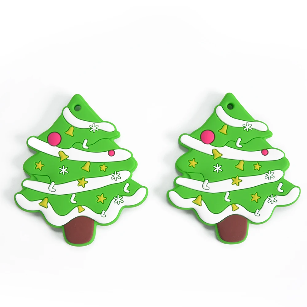 Wholesale Baby Teething Toys Silicone Teether 100% Food Grade Silicone Material BPA Free Christmas Tree Baby Teether