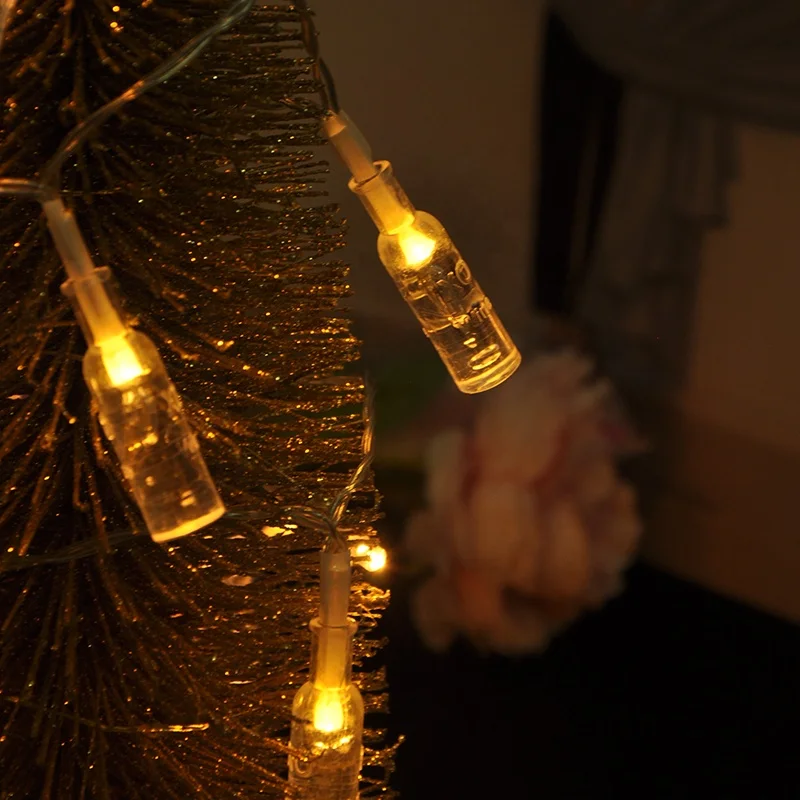 christmas bottle decos string fairy light for home decoration