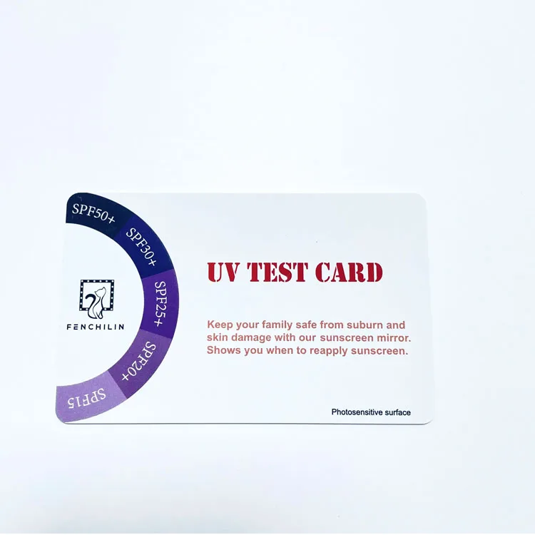 OEM High Quality Hot Sale 85*54mm PVC Color Change UV Test Card