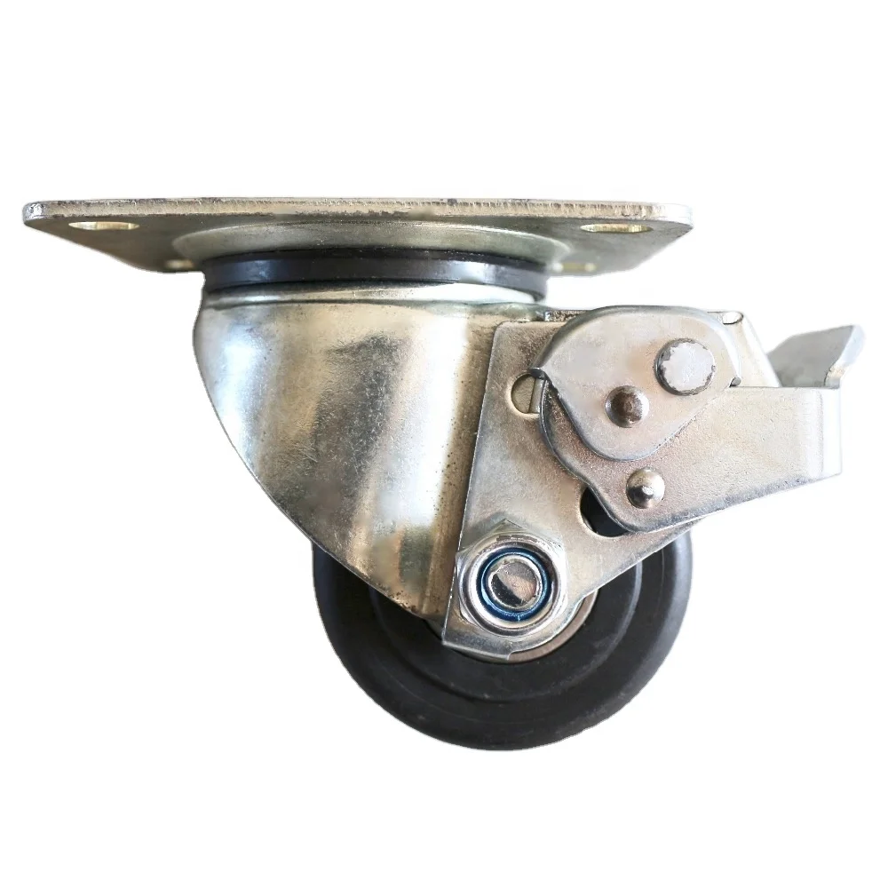 SS Business Mask Machine Low Profile Caster Wheel 2.5 inch