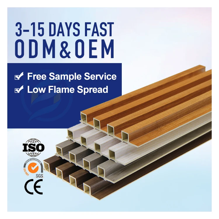 SH Hot Selling Best Decorative Panels Waterproof Composite Wood Plastic Black WPC Wall Panels 10mm