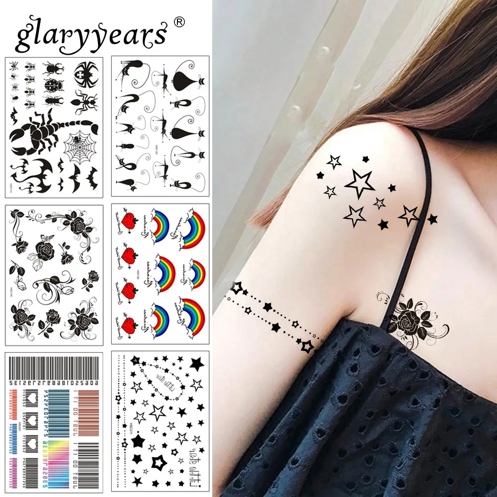 
HSC201-HSC318 Men and women waterproof fake tattoo temporary color tattoo stickers body art tattoo 