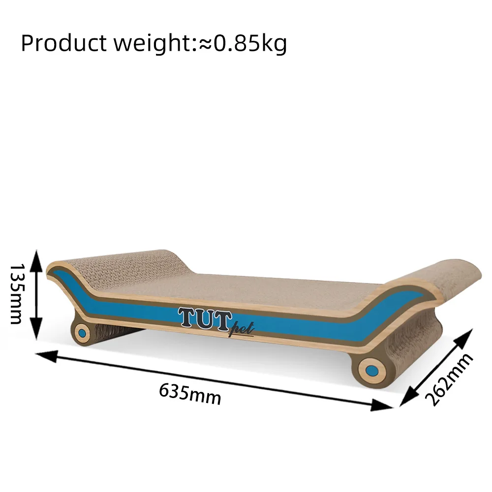 ICLE Customization of the Latest Designed Corrugated Paper Skateboard Shape Cat Scratch Board