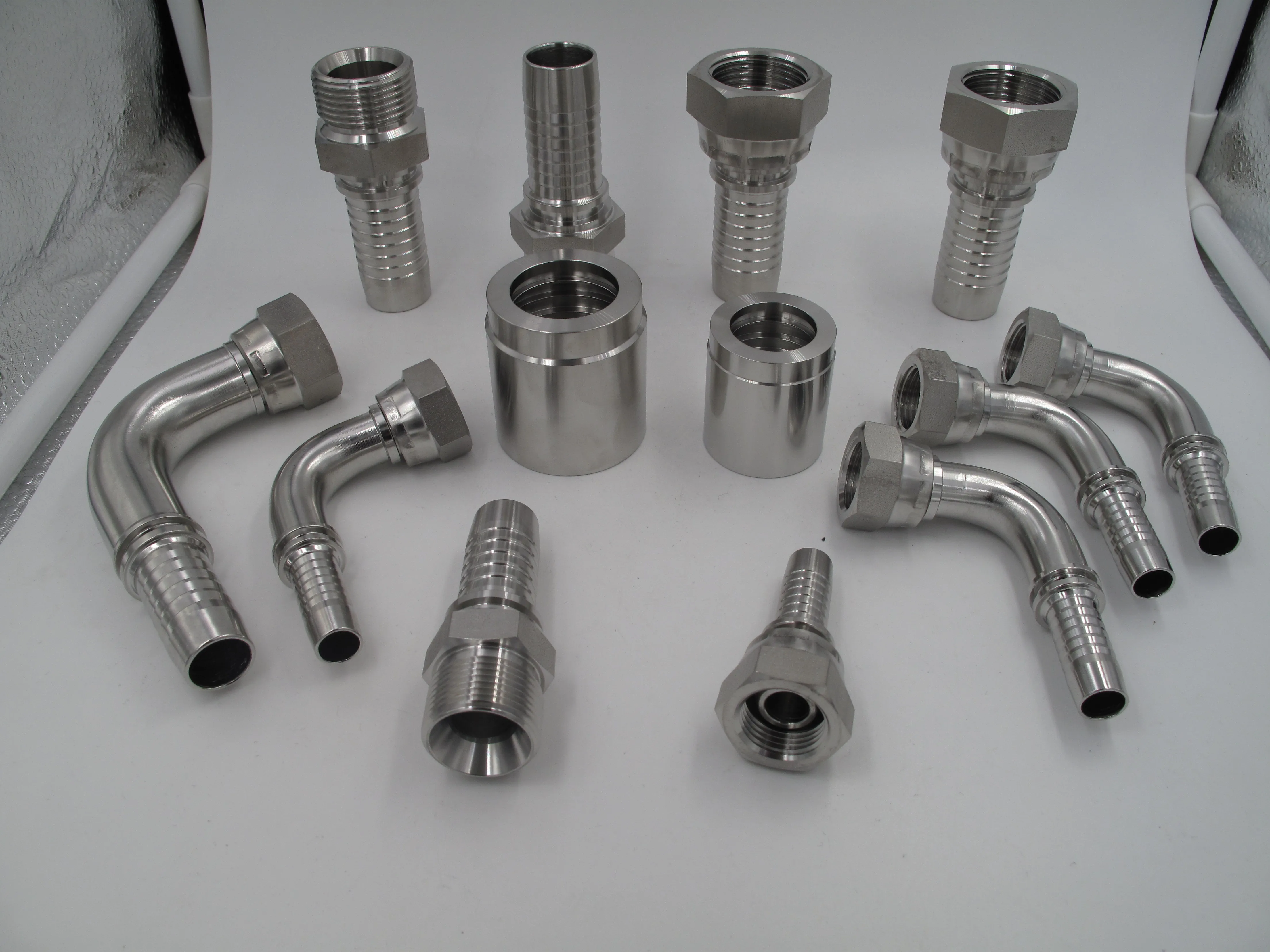 Stainless steel Straight  BSP female 60 degree cone hose fitting swaged style