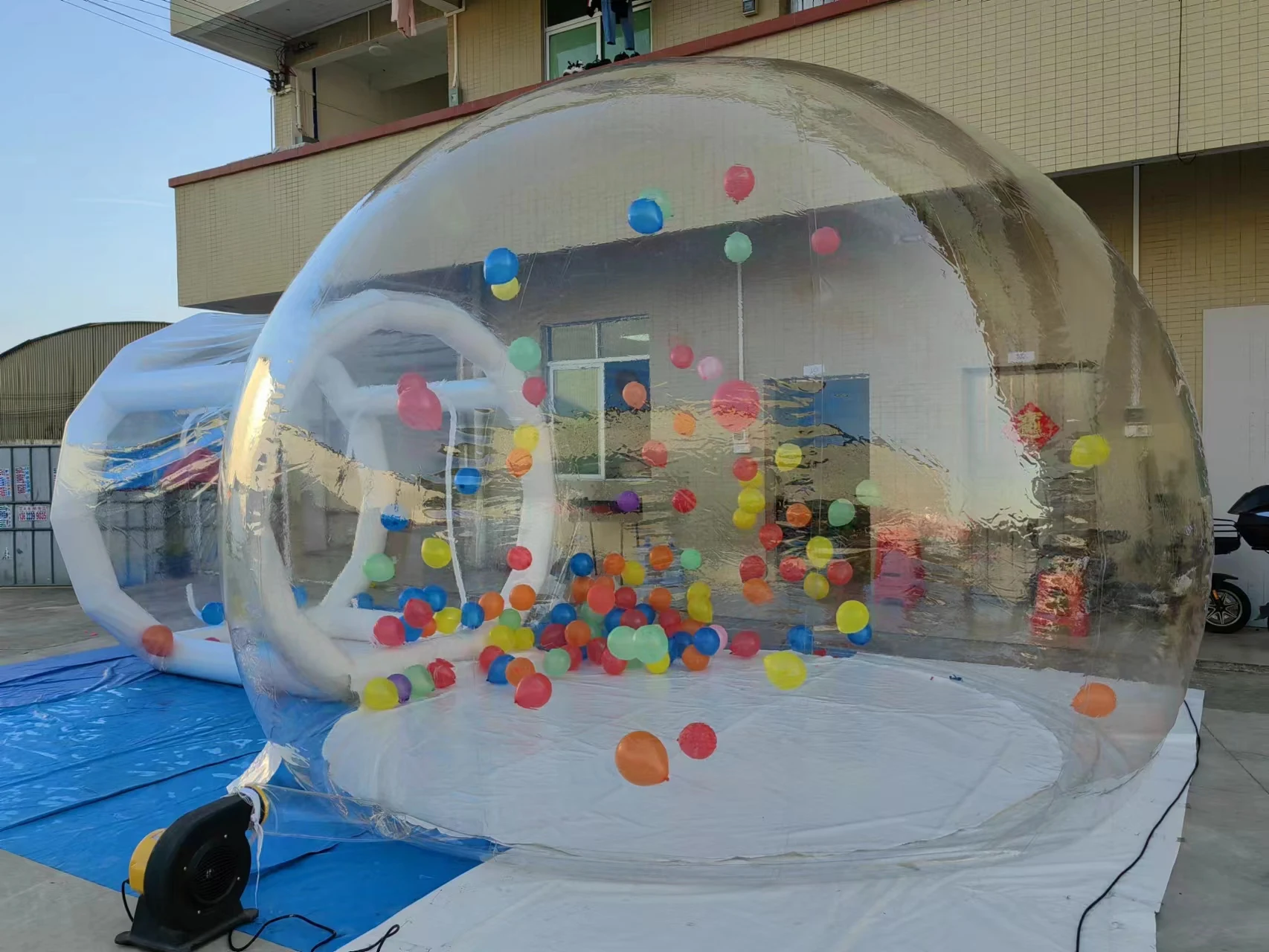 Source factory pvc transparent inflatable balloons house event glamping dome tent bubble house sale for kids