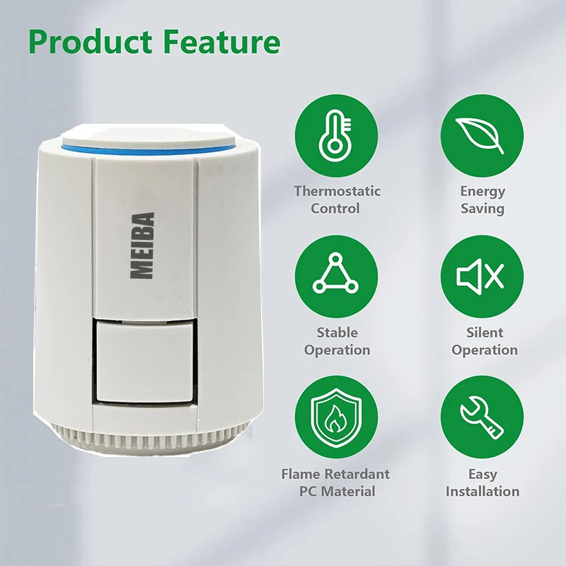 Modern 2/4 Wire Electric Thermal Wax Actuator Underfloor Water Heating Factory Supplier Thermostatic Actuator Home Hotel CE RoHS