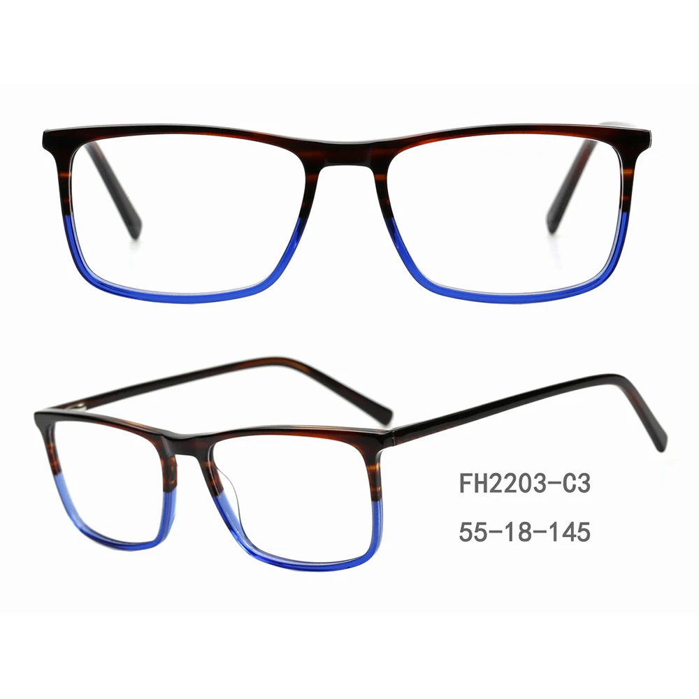 FH2203 прямоугольные ацетатные очки с защитой от синего света