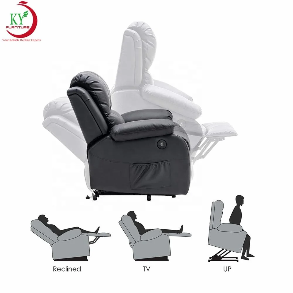 Geeksofa Platform Top Selling Adjustable Electric Power Lift Recliner Sofa Chair With Massage And Heat USB Charge For Elderly