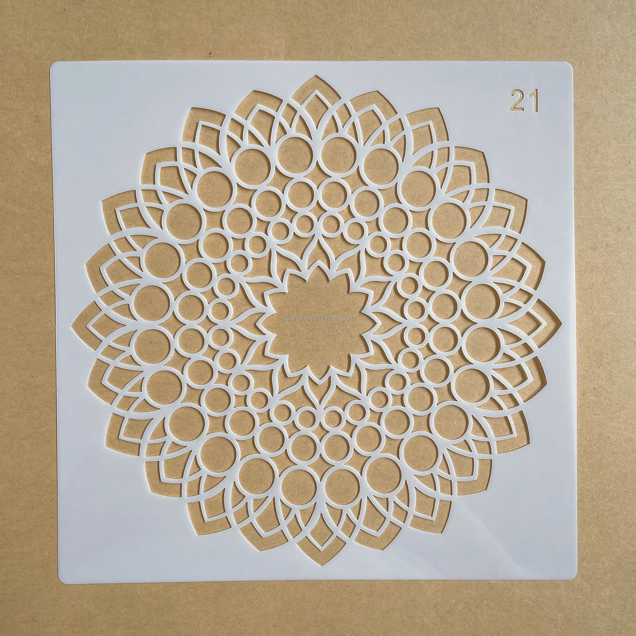 Laser cutting mandala stencils template for craft/painting/drawing on wall/wood/glass/furniture home decoration