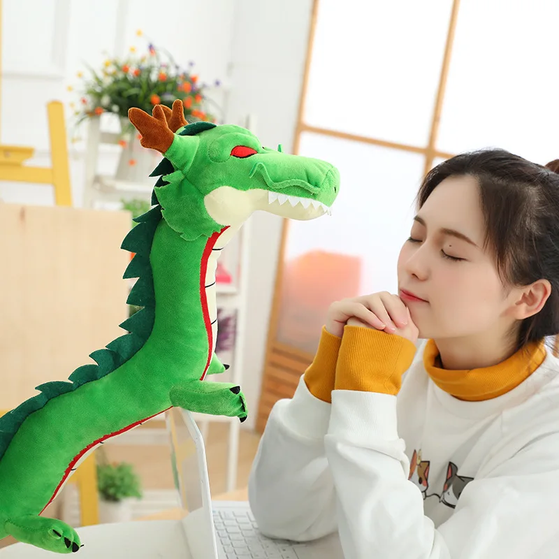 80cm New Dragon Plush Toy Soft Stuffed Super Saiyan Goku Shenron Animal Simulation Dragon Plush Toy Doll Kids Birthday Gifts