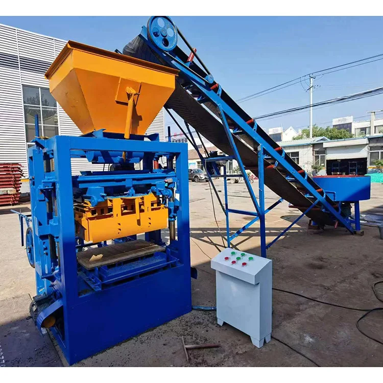 Low cost mobile egg laying type simple operation cement concrete brick making machine