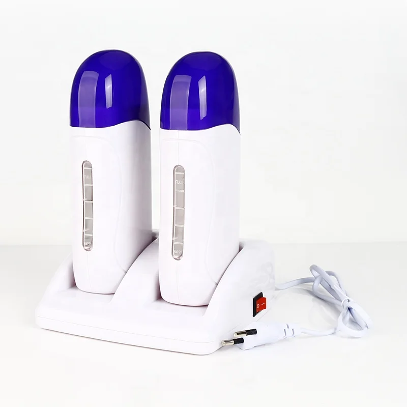 7pcs/set 1pc Double Seat Wax Machine +2pc Wax Block+20sheets Hair Removal Paper+30ml*2 Treatment Oil+1Pair Gloves