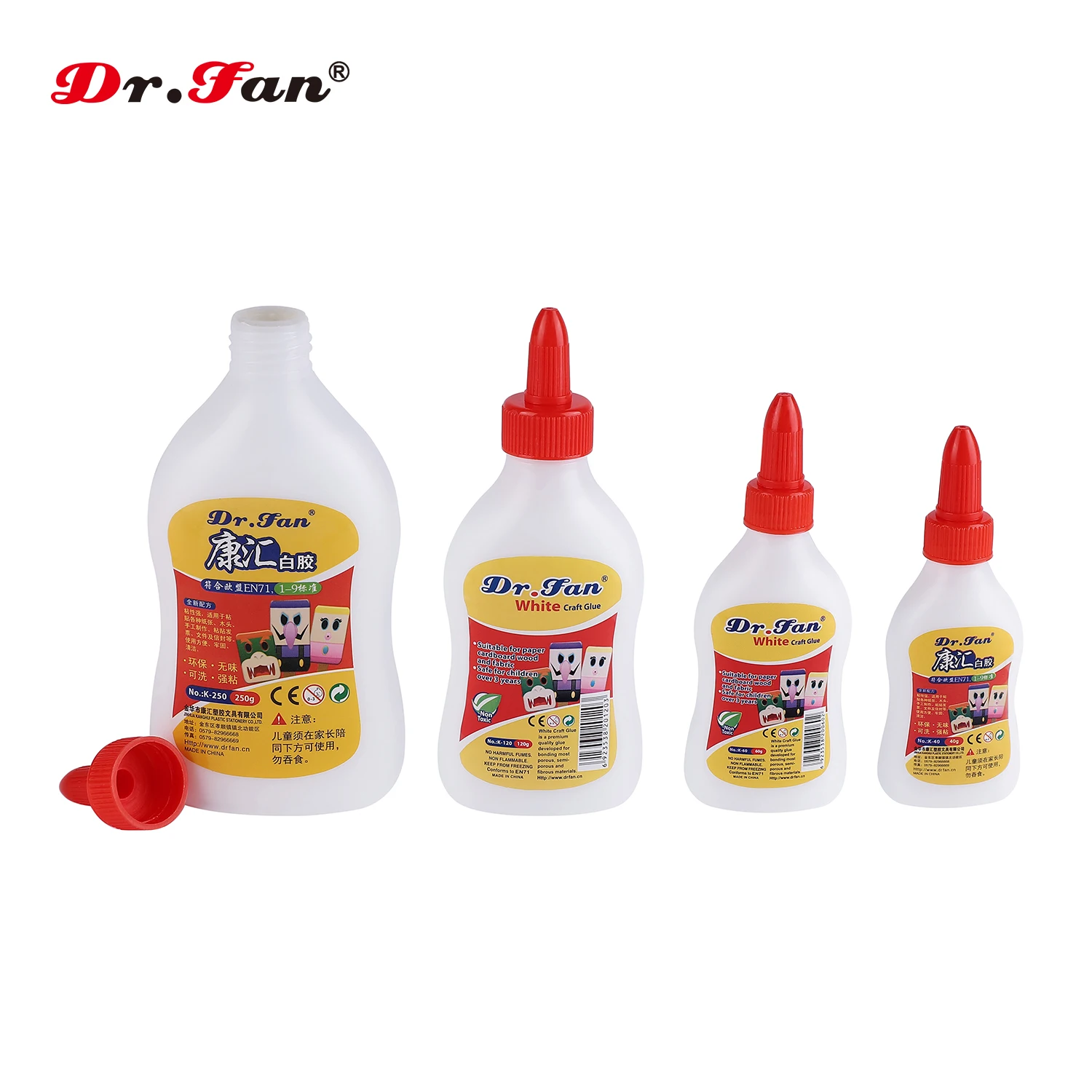 60g pva white latex adhesive glue high viscosity water-base washable non-toxic formaldehyde free bonds wood glue