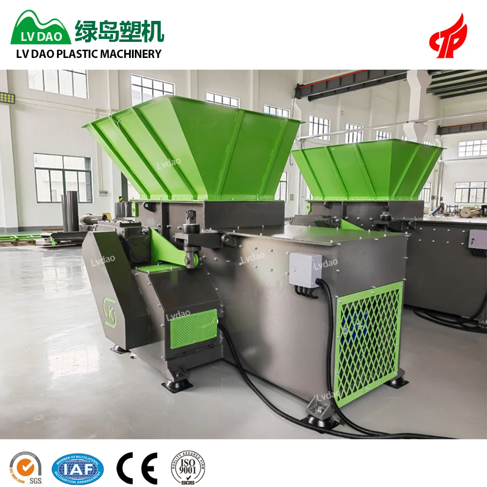 Lvdao factory heavy duty high capacity bag and plastic film shredder recycling machine PP PE