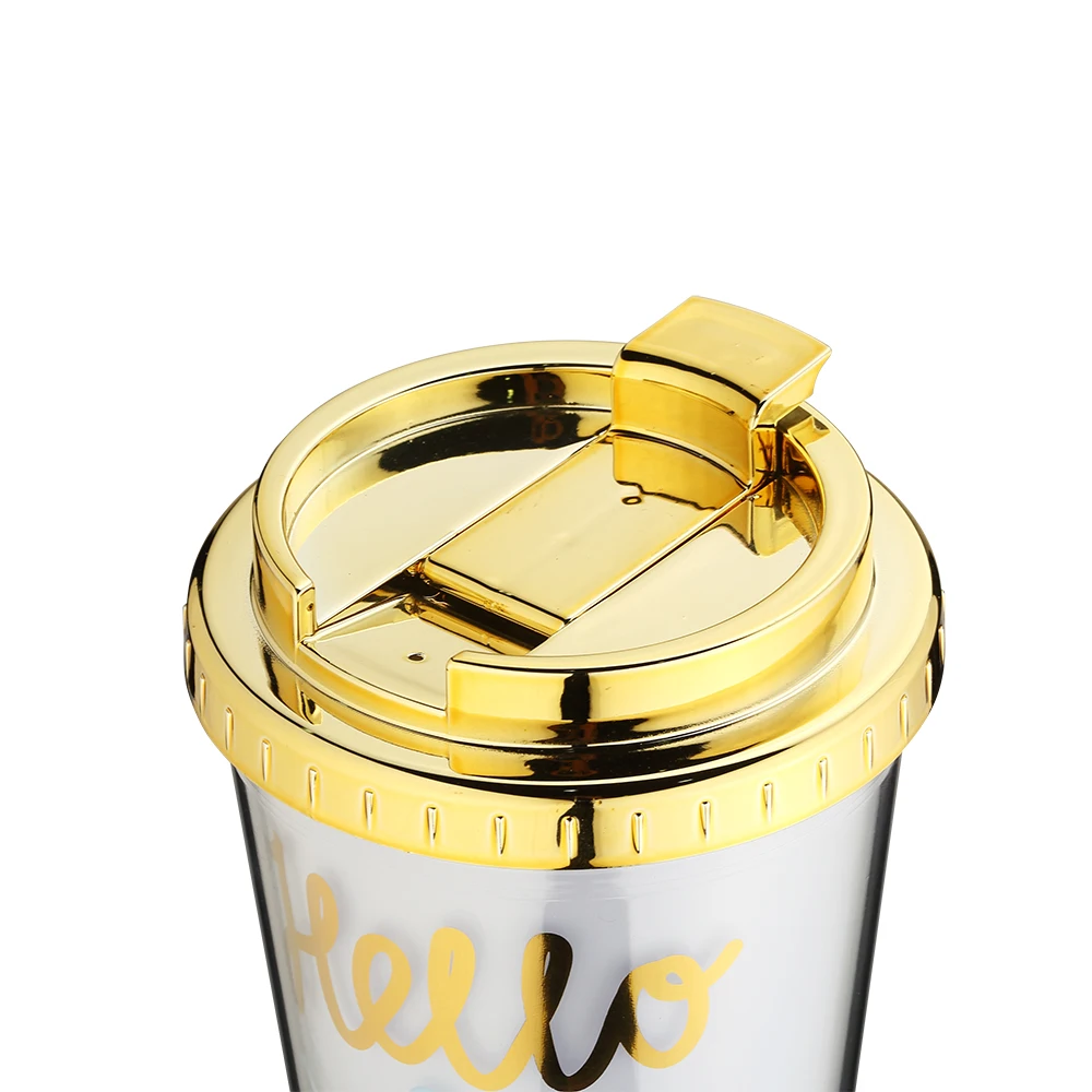 Оригинальный изготовитель, 16 унций, без БФА, двойная настенная вставка, блестящая, многоразовая, пузырьковая, чайная, пластиковая чашка с соломинкой и крышкой