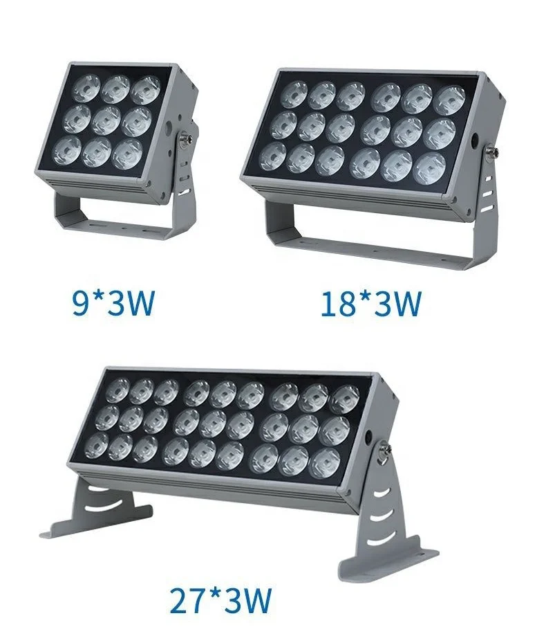 High Power Square RGB RGBW LED Flood Light DMX DMX512 RDM LED Flood Light for Building Facade LED Floodlight Lamp