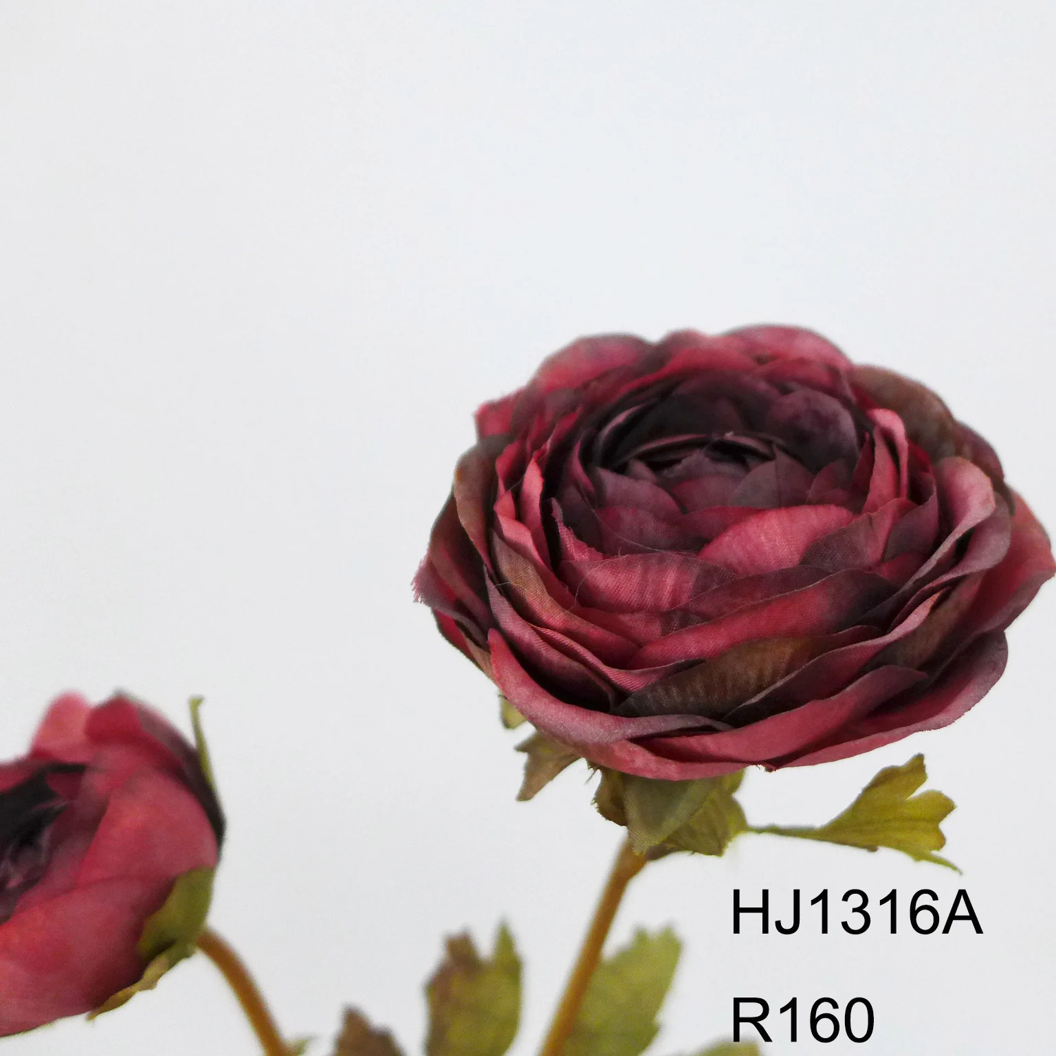 New Arrival Burgundy Dark Red Artificial Flowers Decorative Rose Ranunculus Peony Dahlia Orchid for Easter and Chinese New Year