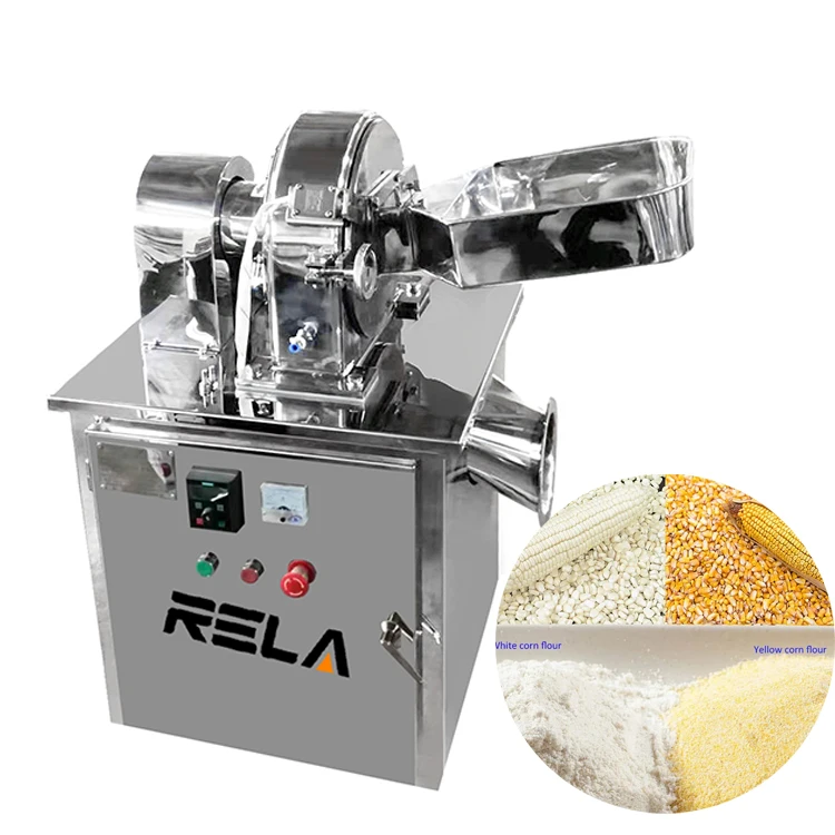 CE industrial 100 kg/h automatic 12-120 mesh maize flour hammer grinding machine SUS304 stainless steel corn crusher