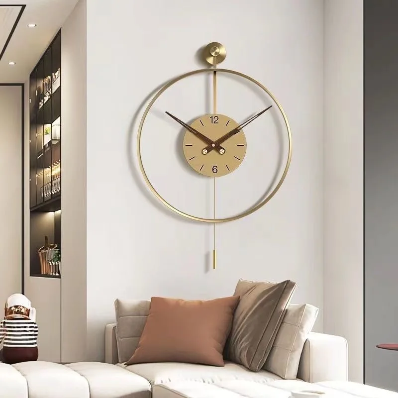 70*79 large Pendulum dropshipping products 2024 modern lwall hanging clock decorative metal wall watch clock home house decor
