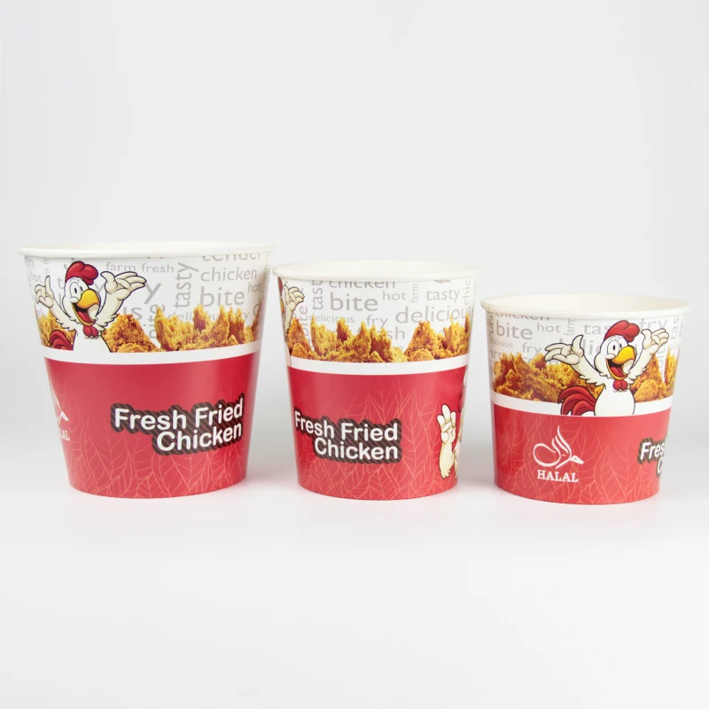 Disposable Chicken Bucket Food Packaging Paper Bucket For Fried Chicken