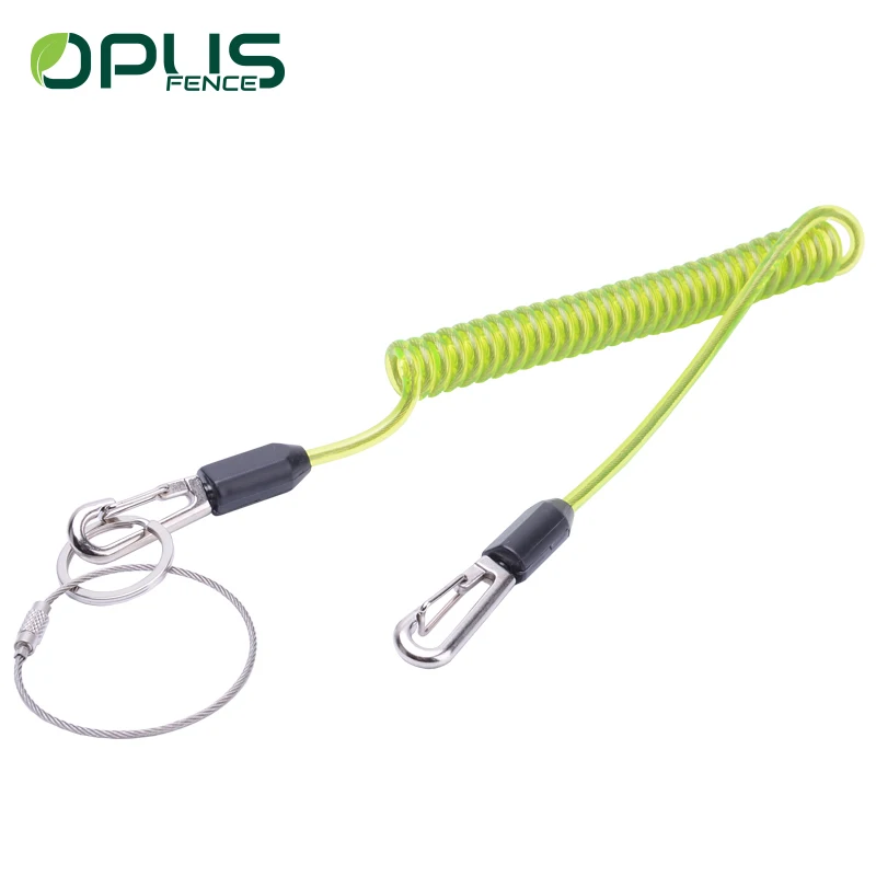 42g flexible green safety scaffolding spring tool lanyard