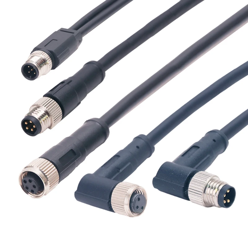 IP68 M8 Extension Cable 3 Pin  Female Connector sensor Cable with 1M 3M 5M PVC Length