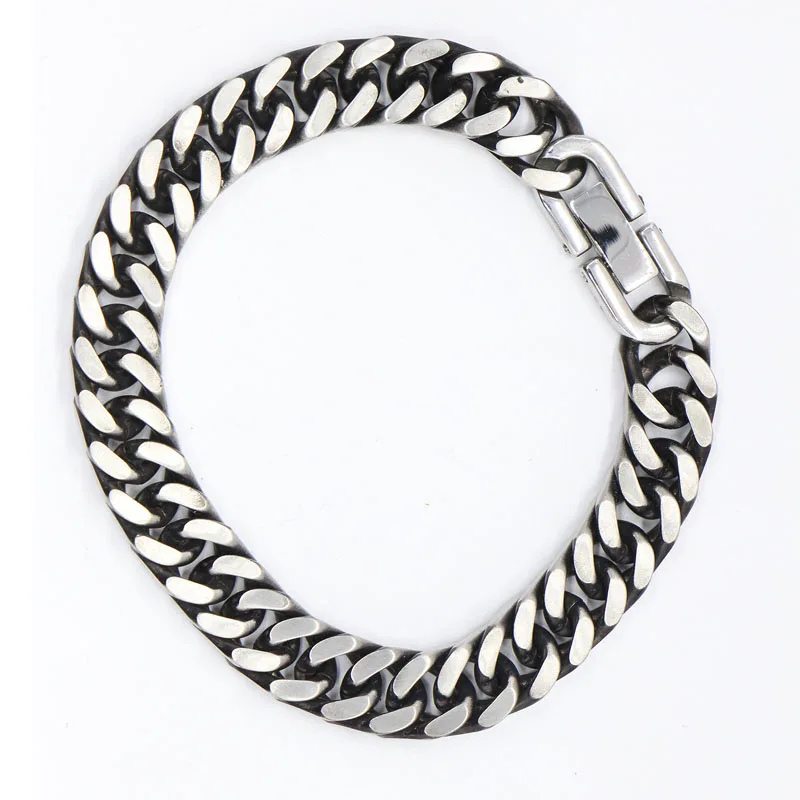 
High Quality Jewelry Stainless Steel Braid Link Chain Special Design New Style Retro Men Bracelet 