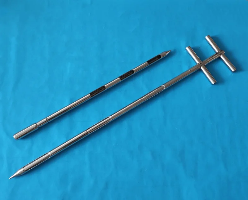 0.5m to 2.0m Stainless Steel T handle double tube multi zone sampling spear probe Powder Sampler