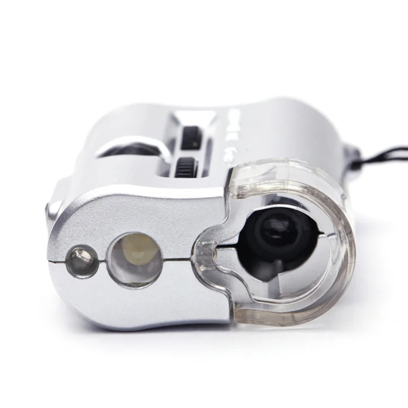 Portable 30X-60X Focusing Zoom Multifunctional Hand-held LED Lighting Optical Microscope For Identification Of Gemstones