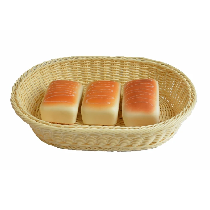Home Decor fruit tray plate snack tray Woven Basket bread basket serving restaurant Poly-Wicker Baskets